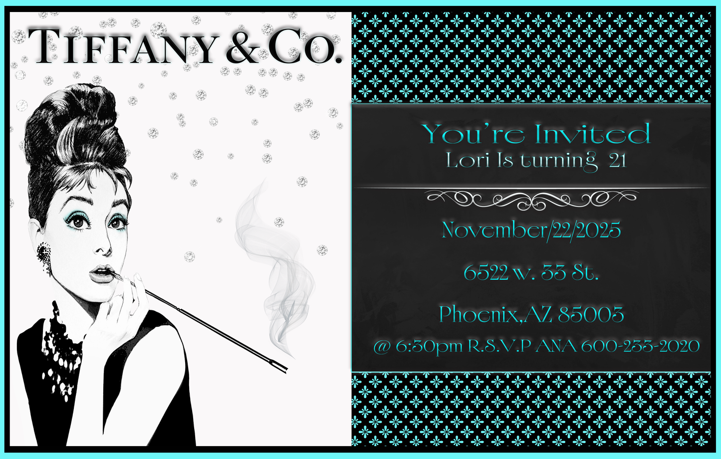 Tiffany & Company Cupcake Cake Invitation